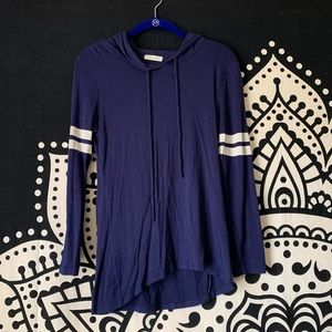 Navy Blue Shirt with Hood